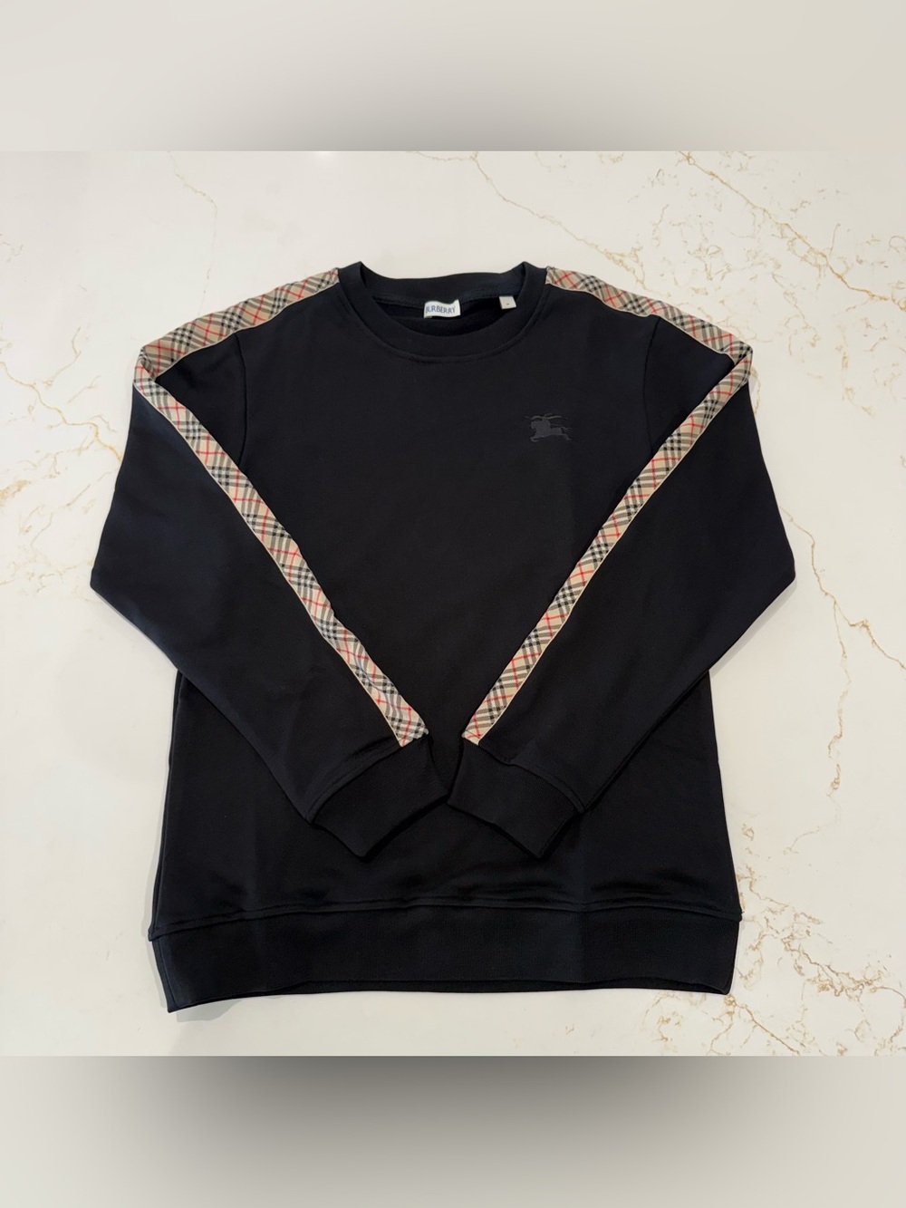 Burberry Check Trim Sweatshirt Medium